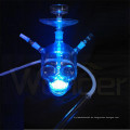 Crossbones Style Glas Wasserpfeifen mit LED-Licht